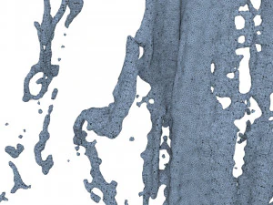 ł&oacute;dź z wodospadem Model 3D