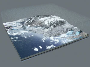 一块地形 3D 模型