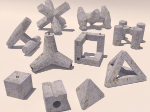 concrete blocks 3D Models