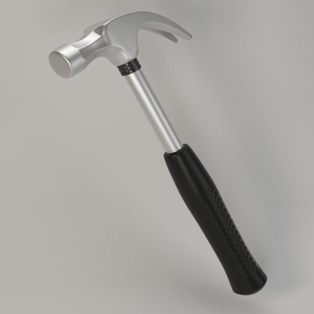 steel claw hammer Modelo 3D .c4d .max .obj .3ds .fbx .stl .blend 