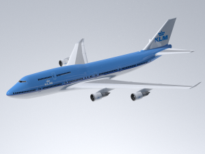 boeing 747-400 klm Modelo 3D