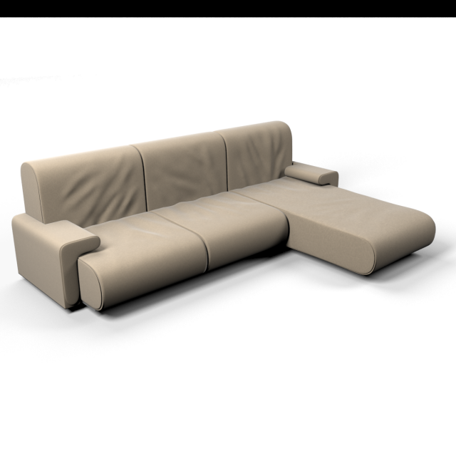 fabric couch 3D मॉडल .c4d .max .obj .3ds .fbx .stl .blend 