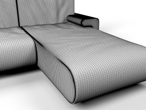 fabric couch 3D मॉडल