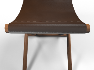 leather stool 3D 模型