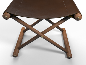 leather stool 3D 模型