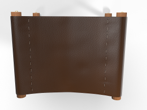 leather stool 3D 模型