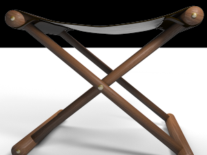 leather stool 3D 模型