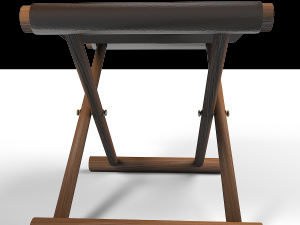 leather stool 3D 模型