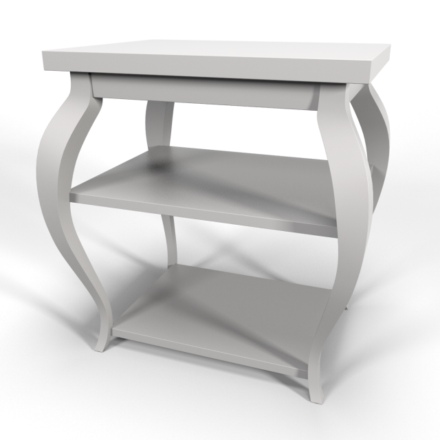 vera sidetable white Modèle 3D .c4d .max .obj .3ds .fbx .stl .blend 