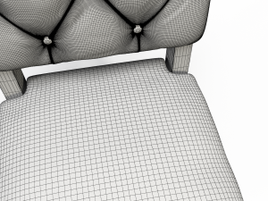 ashton tufted fabric chair 3D Модель