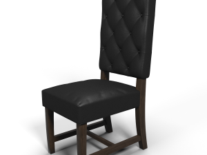 tufted leather chair Modèle 3D