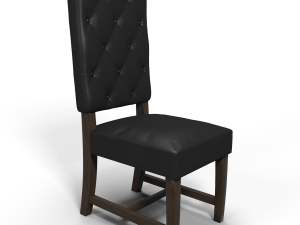 tufted leather chair Modèle 3D
