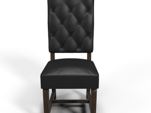 tufted leather chair Modèle 3D