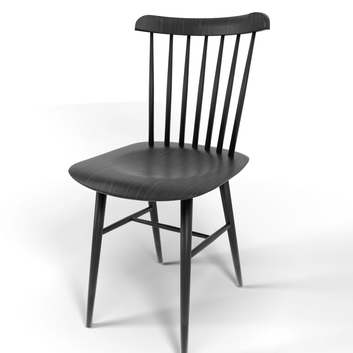 tucker chair black 3D Model .c4d .max .obj .3ds .fbx .stl .blend 
