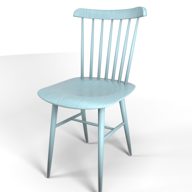 tucker chair blue 3D-Modell .c4d .max .obj .3ds .fbx .stl .blend 