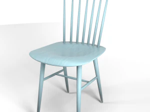 tucker chair blue 3D Model