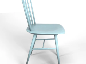 tucker chair blue 3D Model