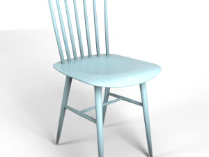 tucker chair blue 3D Model