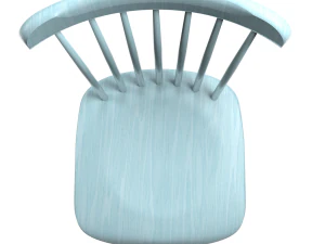 tucker chair blue 3D Model