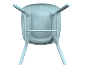 tucker chair blue 3D Model