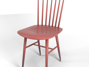 tucker chair red 3D Model