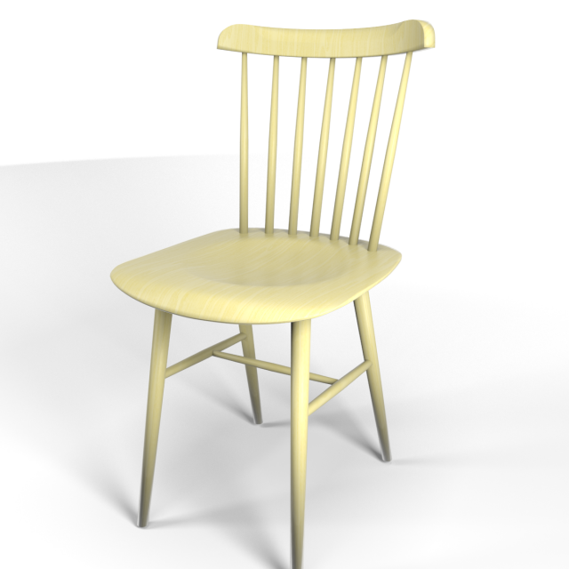 tucker chair yellow 3D Model .c4d .max .obj .3ds .fbx .stl .blend 