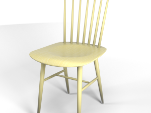 tucker chair yellow 3D Model