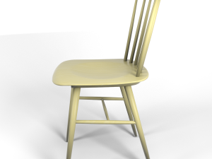 tucker chair yellow 3D Model