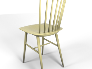 tucker chair yellow 3D Model
