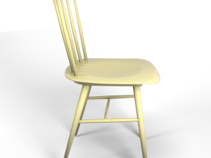 tucker chair yellow 3D Model