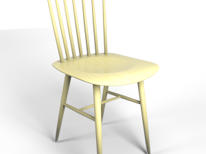 tucker chair yellow 3D Model