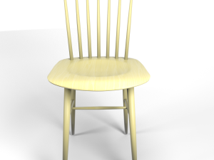 tucker chair yellow 3D Model