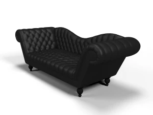 tufted leather sofa 3D Model