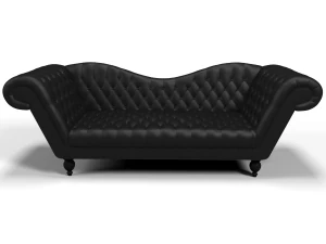 tufted leather sofa 3D Model