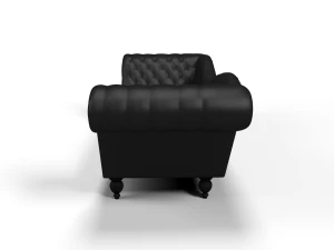 tufted leather sofa 3D Model