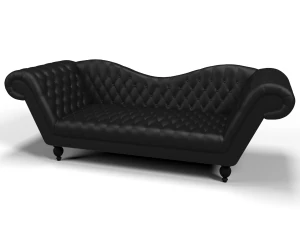 pikowana sk&oacute;rzana sofa Model 3D