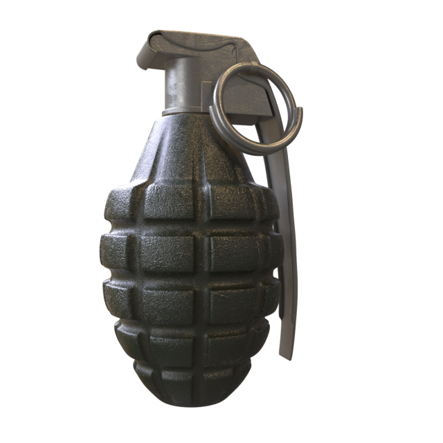 mk-2 frag grenade 3D Model .c4d .max .obj .3ds .fbx .stl .blend 