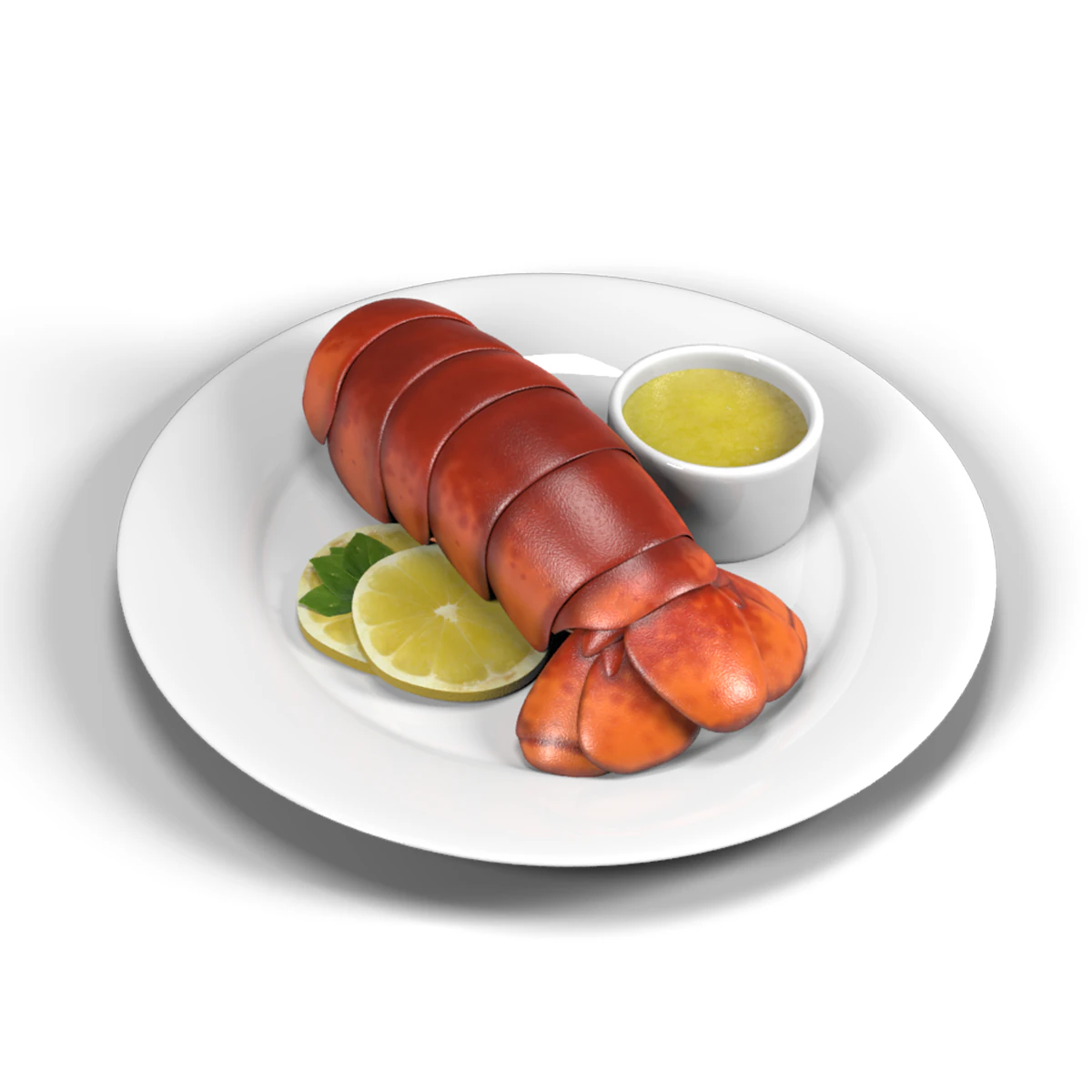 lobster dish 3D Model .c4d .max .obj .3ds .fbx .stl .blend 