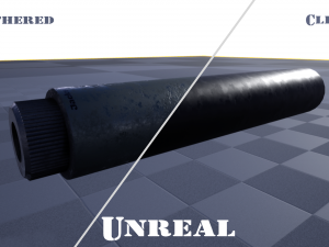 tactical suppressor silencer - pbr - 4k textures - highly detailed - unity - unreal Modelo 3D