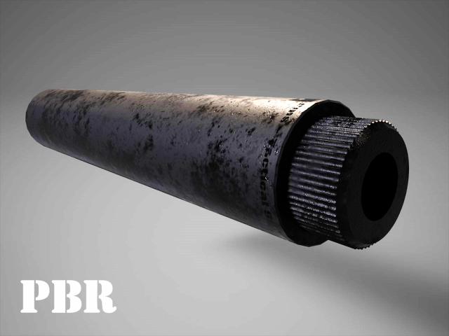 tactical suppressor silencer - pbr - 4k textures - highly detailed - unity - unreal Modelo 3D .c4d .max .obj .3ds .fbx .stl .blend 
