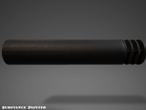 suppressor - silencer - muzzle break combo pbr 4k textures unity unreal 3D Model