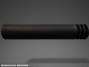 supressor - silenciador - combina&ccedil;&atilde;o de quebra de focinho pbr 4k texturas unidade irreal Modelo 3D