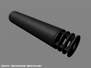 suppressor - silencer - muzzle break combo pbr 4k textures unity unreal 3D Model
