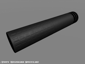suppressor - silencer - muzzle break combo pbr 4k textures unity unreal 3D Model