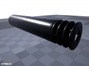 supressor - silenciador - combina&ccedil;&atilde;o de quebra de focinho pbr 4k texturas unidade irreal Modelo 3D