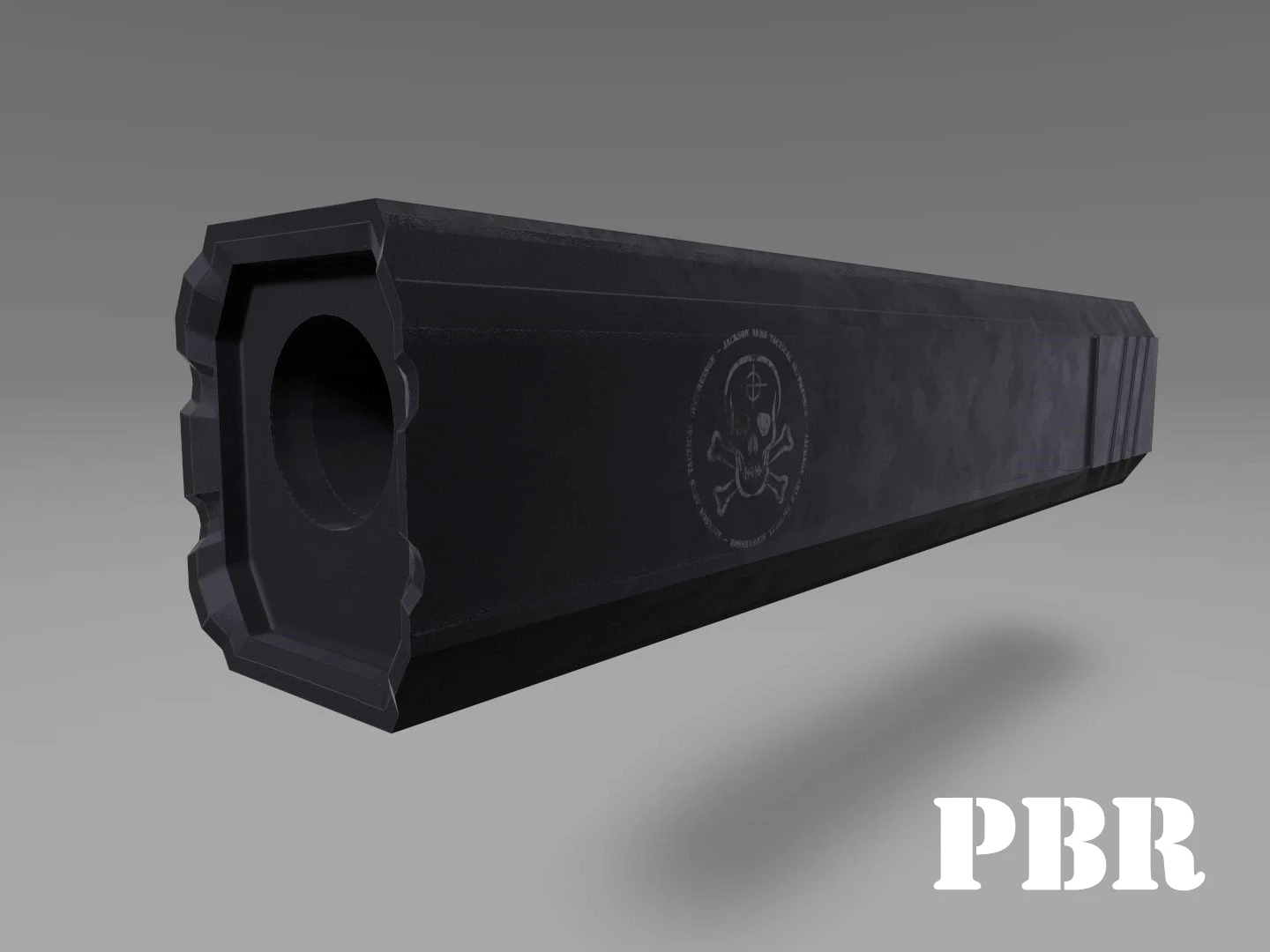 suppressor - silencer - attachment pbr 4k textures unity unreal 3D Model .c4d .max .obj .3ds .fbx .stl .blend 