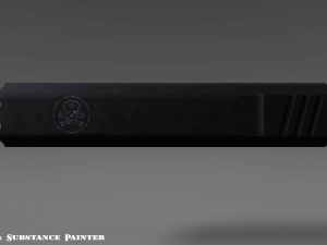 suppressor - silencer - attachment pbr 4k textures unity unreal 3D Model
