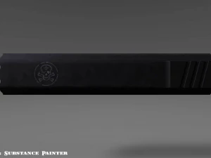 suppressor - silencer - attachment pbr 4k textures unity unreal 3D Model