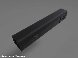 suppressor - silencer - attachment pbr 4k textures unity unreal 3D Model