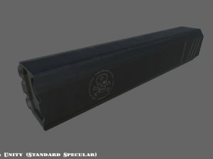 suppressor - silencer - attachment pbr 4k textures unity unreal 3D Model